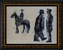 Immagine Due figure, cavallo e cavaliere